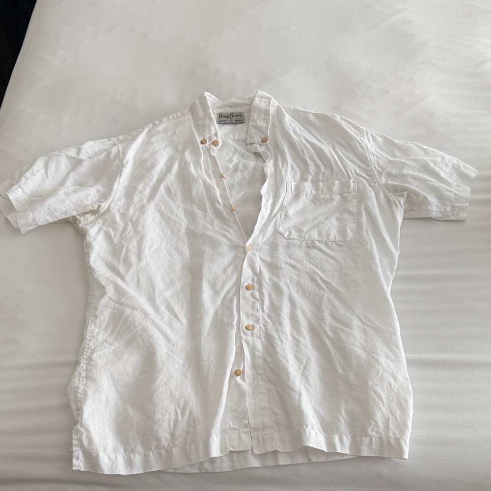 Kenny Flowers White Short-Sleeve Button-Down Shirt